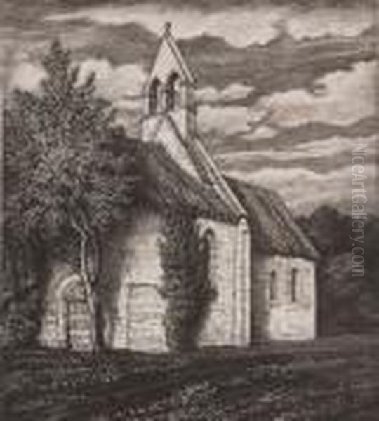 Netherton Chapel Oil Painting by Frederick Landseer Maur Griggs