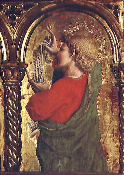 St. John the Evangelist, detail from the Sant'Emidio polyptych, 1473 Oil Painting by Carlo Crivelli