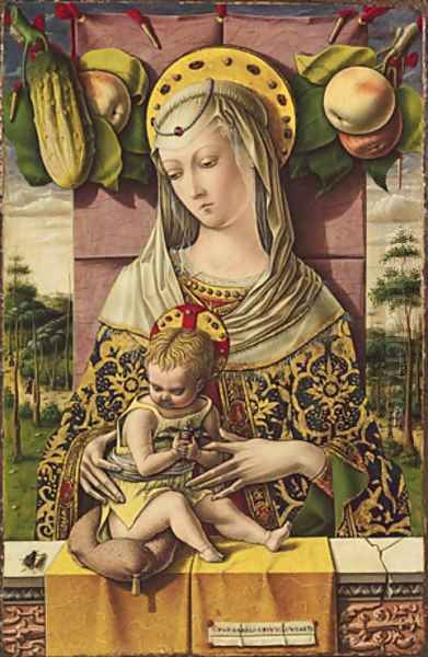 Madonna and Child ca 1480 Oil Painting by Carlo Crivelli