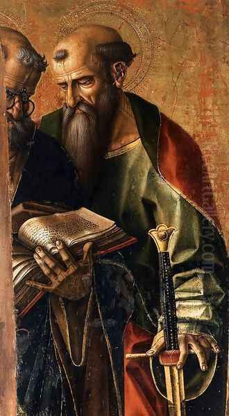 St Peter and St Paul (detail) Oil Painting by Carlo Crivelli