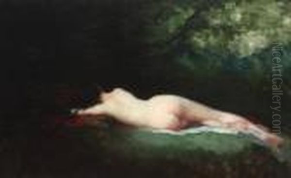 Sleeping Nymph Oil Painting by Nicolae Grigorescu