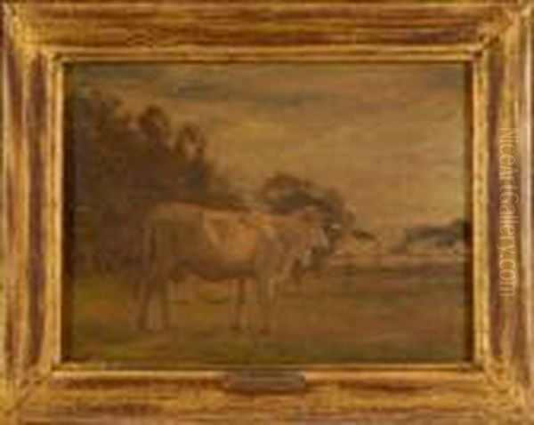 Vache Au Pres. Oil Painting by Nicolae Grigorescu