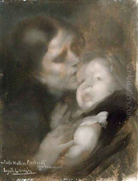 Mother and Child Oil Painting by Eugene Carriere