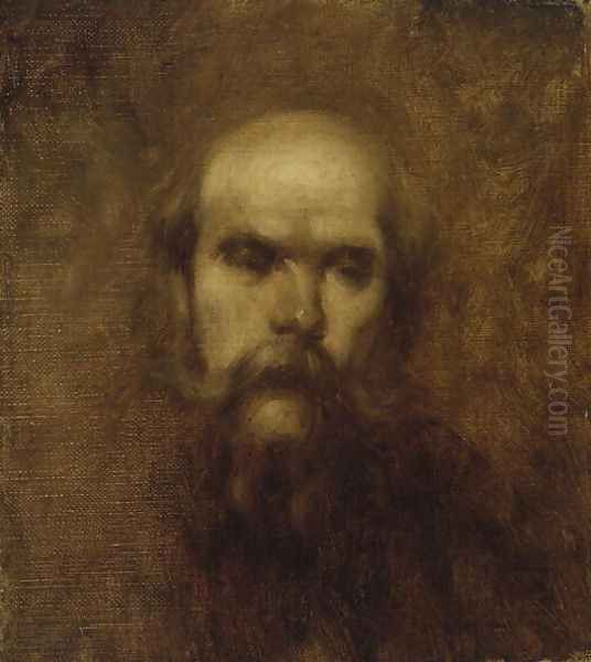 Paul Verlaine, c.1891 Oil Painting by Eugene Carriere