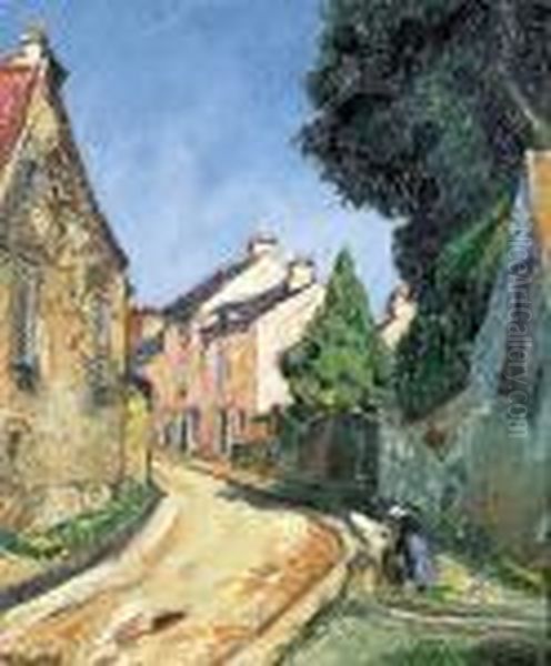 Rue A Maule Oil Painting by Roger Grillon