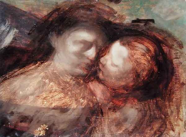 Mother and Child, late 1890s Oil Painting by Eugene Carriere