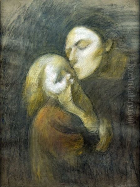 Maternity Oil Painting by Eugene Carriere