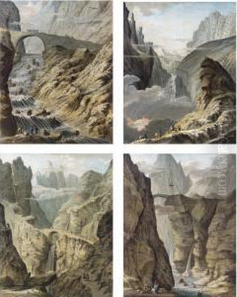 Views Of Switzerland Oil Painting by Samuel Hieronymus Grimm