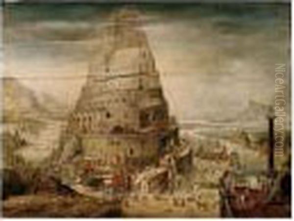 The Tower Of Babel Oil Painting by Abel Grimmer