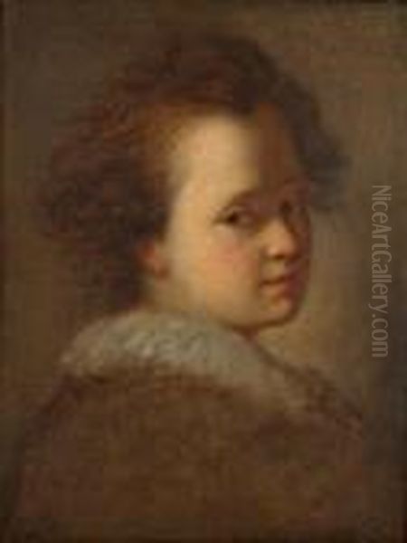 Portrait D'enfant Oil Painting by Jean-Alexis Grimou