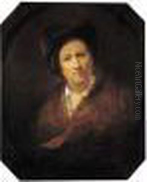 Portrait Presume De Fontenelle Oil Painting by Jean-Alexis Grimou