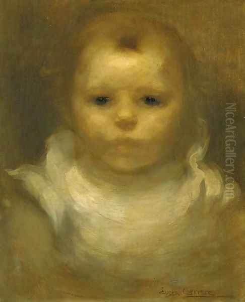 Infant Oil Painting by Eugene Carriere