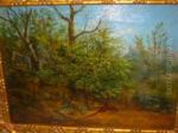 A Brace Of Pheasants In A Woodland Clearing Oil Painting by Ernest Henry Griset