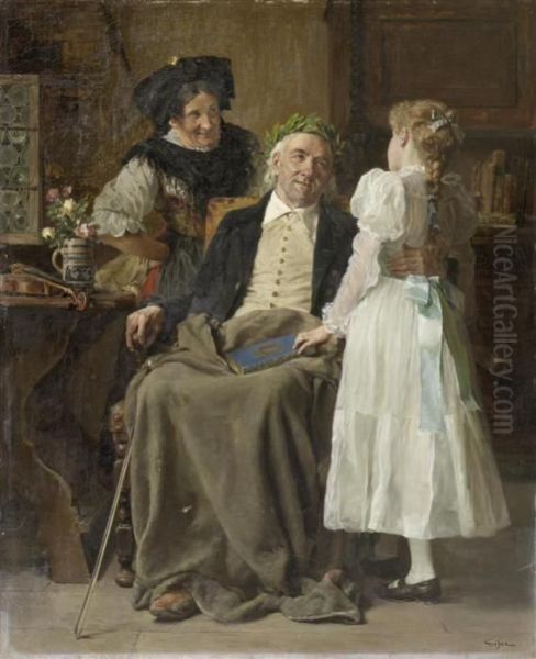 Prix De Musique Oil Painting by Francois Adolphe Grison