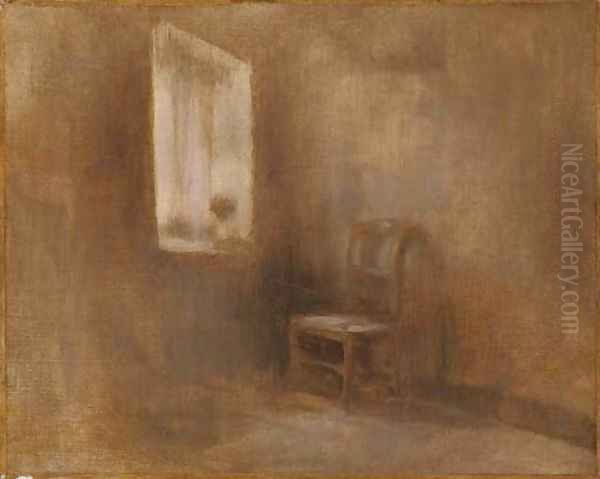 A tranquil interior Oil Painting by Eugene Carriere