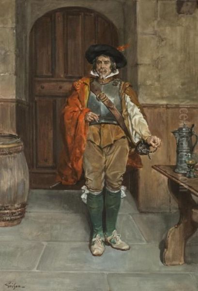 Mousquetaire Oil Painting by Francois Adolphe Grison