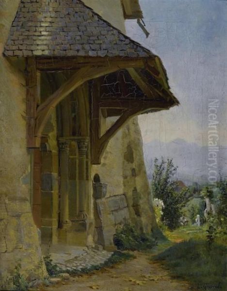 Entree D'eglise Oil Painting by Francois Adolphe Grison