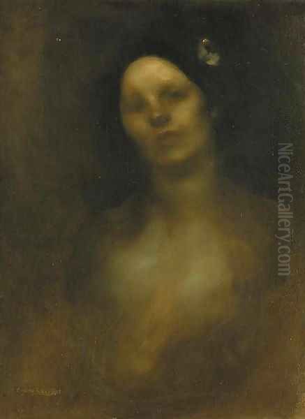 La femme Oil Painting by Eugene Carriere