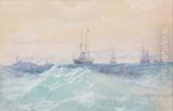 Marine Oil Painting by Nikolai Nikolaievich Gritsenko