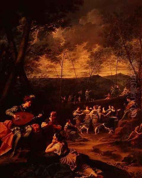 Pastoral Idyll, Dance of the Nymphs c.1725 Oil Painting by Donato Creti