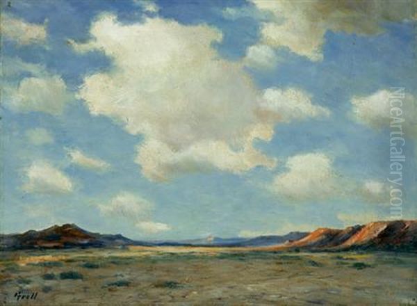 Sunset In Arizona Oil Painting by Albert Lorey Groll