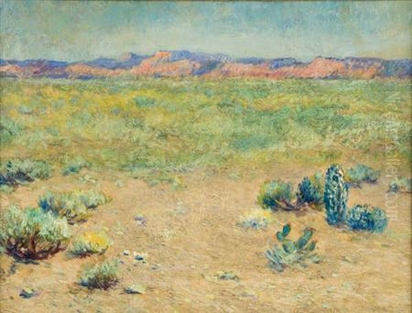 Arizona Desert Oil Painting by Albert Lorey Groll