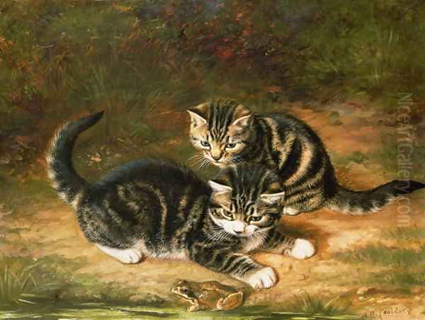 Kittens Oil Painting by Horatio Henry Couldery