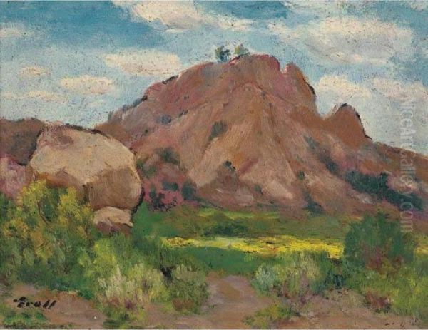 Arizona Mountain Scene Oil Painting by Albert Lorey Groll