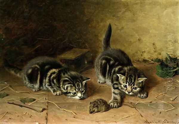 Reluctant Playmate Oil Painting by Horatio Henry Couldery