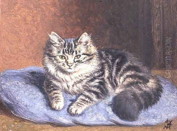 The Blue Cushion Oil Painting by Horatio Henry Couldery