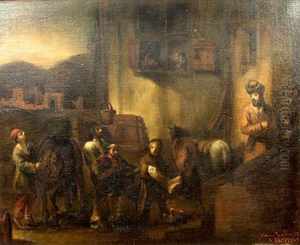 D'apres Rembrandt Oil Painting by Nicolae Gropeano