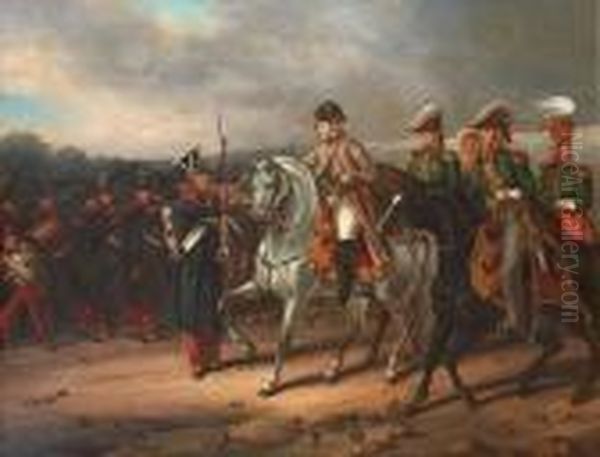 Napoleon And His Generals Oil Painting by Antoine-Jean Gros