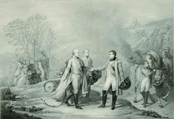  Entrevue De Napoleon Et De 
Francois Ii Apres La Bataille D'austerlitz, 4 Decembre 1805  Oil Painting by Antoine-Jean Gros