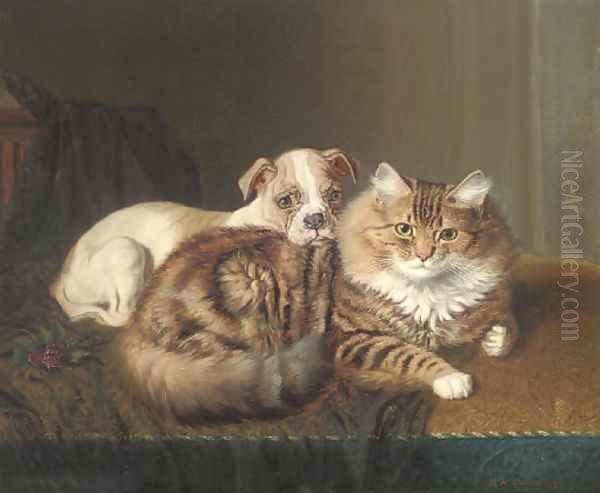 Faithful companions Oil Painting by Horatio Henry Couldery