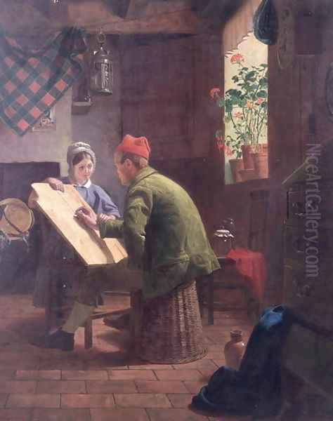 The Writing Lesson, 1855 by James Collinson