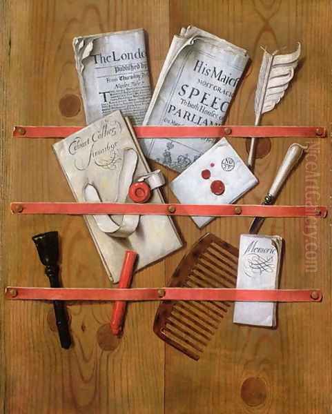 Trompe l'oeil, 1702 Oil Painting by Edwart Collier