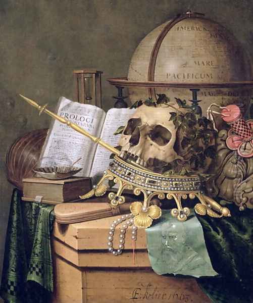 Vanitas (1) Oil Painting by Edwart Collier