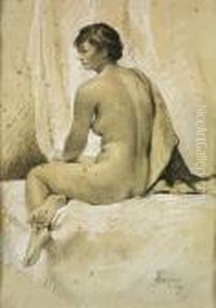 Nudo Di Donna Oil Painting by Giacomo Grosso