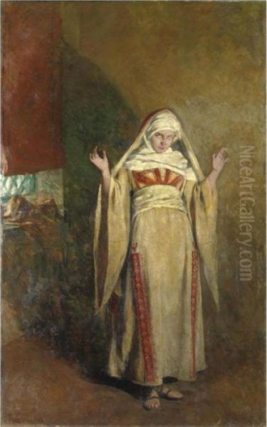 Ave Maria Gratia Plena Oil Painting by Giacomo Grosso