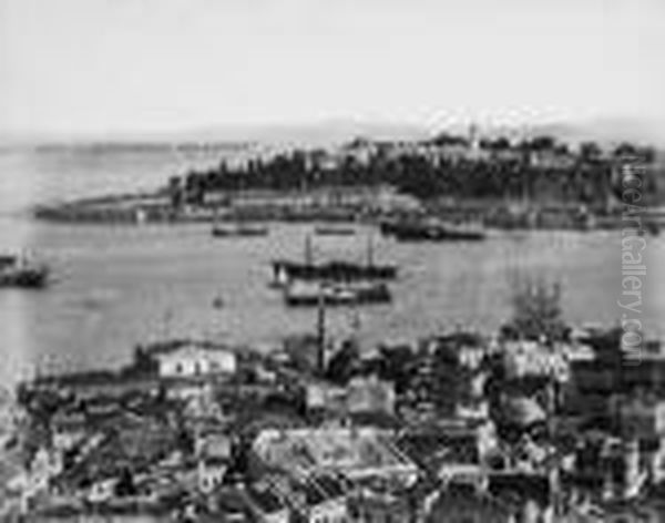 Panorama Von Istanbul Oil Painting by Vilhelm Georg Groth