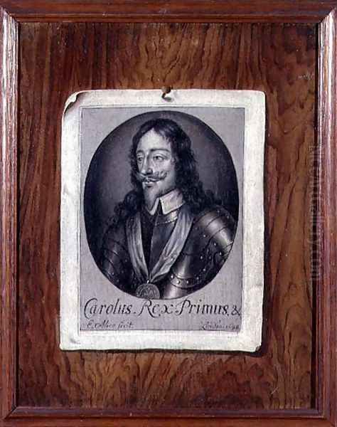 Trompe LOeil Still Life of a Print of Charles I (1600-49) 1698 Oil Painting by Edwart Collier