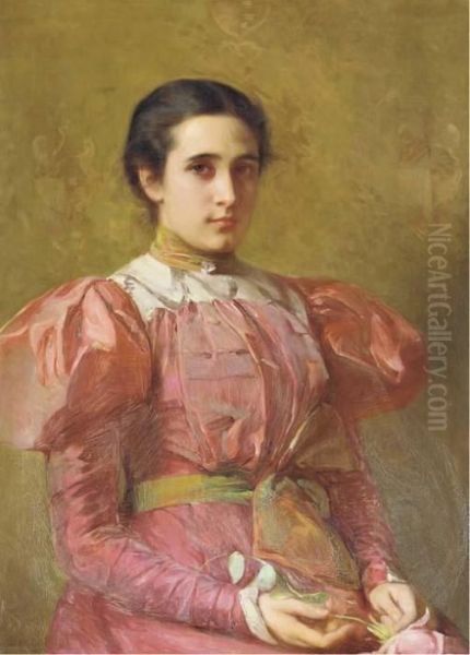 Portrait Of Miss Marion Rogers Oil Painting by Oliver Dennett Grover