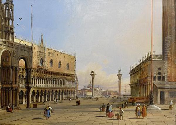 Figures In St. Mark's Square by Carlo Grubacs