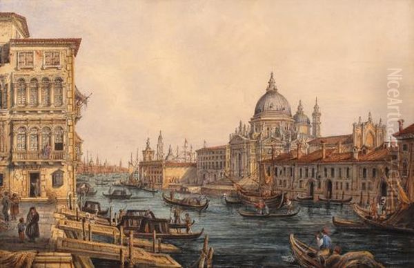 Venezia, Canal Grande Oil Painting by Carlo Grubacs