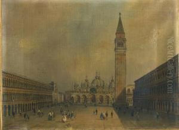 St. Mark's Square, Venice Oil Painting by Carlo Grubacs