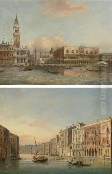 The Molo, Venice Oil Painting by Carlo Grubacs