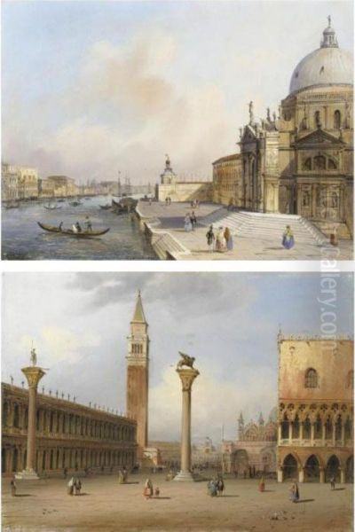 Piazzetta San Marco Oil Painting by Carlo Grubacs