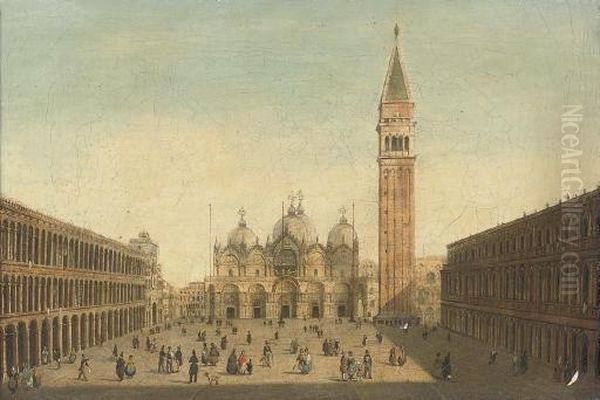 The Piazza San Marco, Venice Oil Painting by Carlo Grubacs