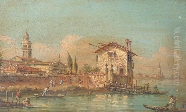 'canal D'alvise, Venezia' Oil Painting by Carlo Grubacs