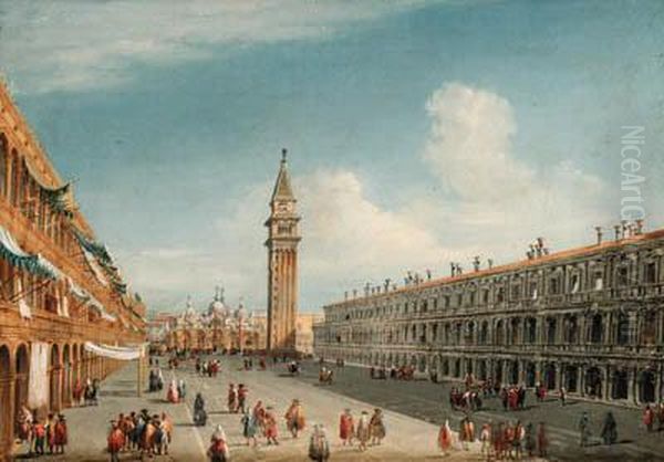 The Piazza San Marco, Venice Oil Painting by Carlo Grubacs